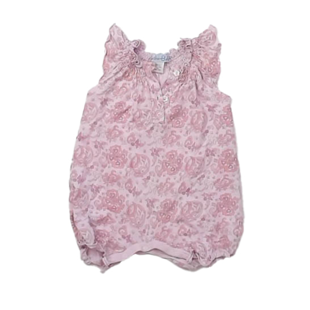 Feather Baby Girls Pink Romper size: 6-9 Months